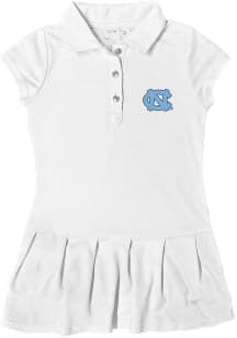 North Carolina Tar Heels Toddler Girls White Caroline Short Sleeve Dresses