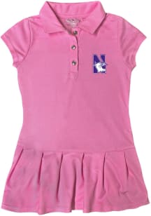 Toddler Girls Pink Northwestern Wildcats Caroline Short Sleeve Dress