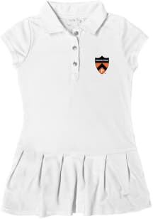 Princeton Tigers Toddler Girls White Caroline Short Sleeve Dresses