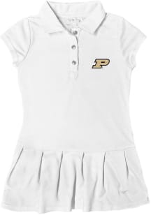 Toddler Girls White Purdue Boilermakers Caroline Short Sleeve Dresses