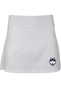 UConn Huskies Youth White Sara Skort Shorts