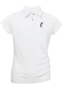 Youth White Cincinnati Bearcats Brighton Short Sleeve Polo Shirt