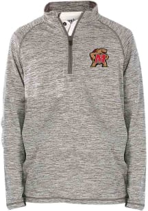 Youth Grey Maryland Terrapins Matthew Long Sleeve Quarter Zip