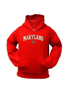 Youth Red Maryland Terrapins Parker Long Sleeve Hooded Sweatshirt