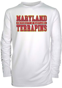 Youth White Maryland Terrapins Jessie Long Sleeve T-Shirt