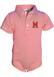 Baby Red Maryland Terrapins Carson Short Sleeve One Piece Polo