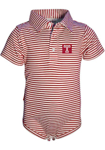 Temple Owls Baby Red Carson Short Sleeve One Piece Polo