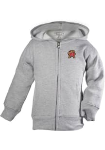 Toddler Grey Maryland Terrapins Henry Long Sleeve Full Zip Sweatshirt