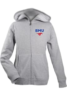 SMU Mustangs Toddler Henry Long Sleeve Full Zip Sweatshirt - Grey