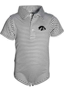 Baby Charcoal Iowa Hawkeyes Carson Short Sleeve One Piece Polo