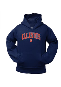 Youth Navy Blue Illinois Fighting Illini Parker Long Sleeve Hooded Sweatshirt