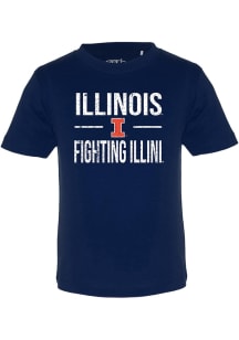 Illinois Fighting Illini Toddler Navy Blue Toni Short Sleeve T-Shirt