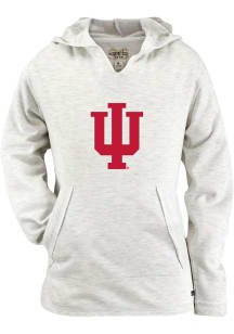 Girls White Indiana Hoosiers Hadley Long Sleeve Hooded Sweatshirt