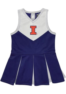 Toddler Girls Navy Blue Illinois Fighting Illini Primary Logo Cheer Dress Sets