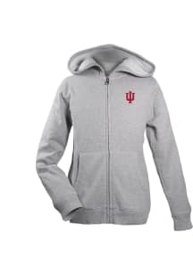 Youth Grey Indiana Hoosiers Henry Long Sleeve Full Zip Jacket