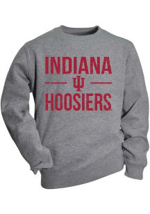 Toddler Grey Indiana Hoosiers Cruz Long Sleeve Crew Sweatshirt