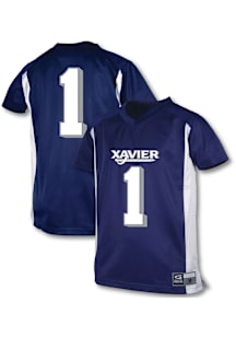 Xavier Musketeers Youth Navy Blue Sideline Football Jersey