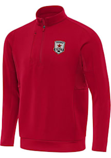 Antigua Sacramento Republic FC Mens Red Generation Long Sleeve Qtr Zip Pullover