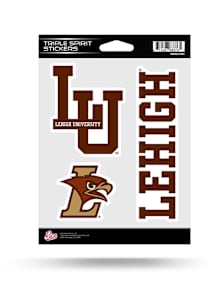 Lehigh University Triple Spirit Auto Decal - Brown