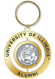 Illinois Fighting Illini Alumni Spinner Keychain - Orange