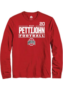 Riley Pettijohn Rally Mens Red Ohio State Buckeyes NIL Stacked Box Tee