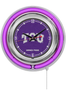 TCU Horned Frogs Double Neon Wall Clock