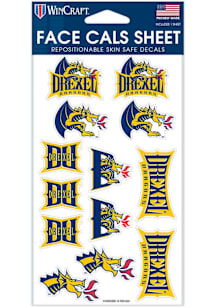 Navy Blue Drexel Dragons 4x7 Tattoo