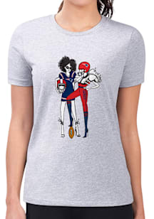 4Her New England Patriots Womens Grey Football Girls Short Sleeve T-Shirt