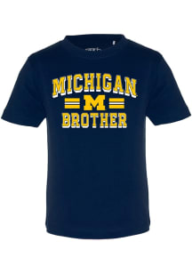 Youth Navy Blue Michigan Wolverines Brother Short Sleeve T-Shirt