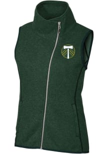 Cutter and Buck Portland Timbers Womens Green Mainsail Asymmetrical Vest