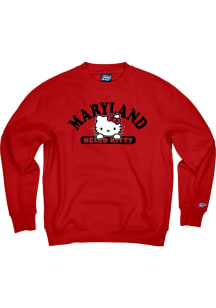 Womens Red Maryland Terrapins Quick Look Crew Sweatshirt