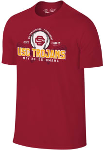 USC Trojans 2025 Big Ten Baseball Short Sleeve T Shirt - Cardinal