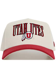 No Rivals Utah Utes Retro Block Adjustable Hat - Natural