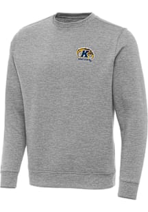 Antigua Kent State Golden Flashes Mens Grey Victory Long Sleeve Crew Sweatshirt