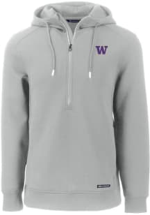 Cutter and Buck Washington Huskies Mens Ash Roam Hood