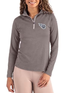 Cutter and Buck Tennessee Titans Womens Graphite Mono Coastline Qtr Zip