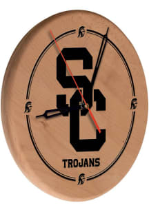 Brown USC Trojans Laser Engraved Wall Clock