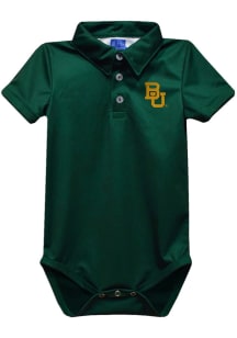 Vive La Fete Baylor Bears Baby Green Team Short Sleeve One Piece Polo