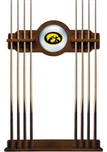 Brown Iowa Hawkeyes Solid Wood Cue Rack Pool Cue