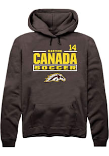 Madison Canada Western Michigan Broncos Mens Brown NIL Stacked Box Player Hood