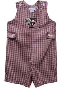 Vive La Fete Fordham Rams Toddler Maroon Gingham Overalls