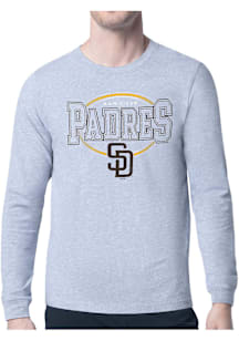 Starter San Diego Padres Grey Team Track Long Sleeve T Shirt