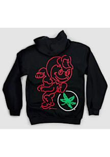 GV Art + Design Ohio State Buckeyes Mens Black Neon Brutus Fashion Hood