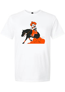 Oklahoma State Cowboys White Reining Pistol Pete Short Sleeve T Shirt