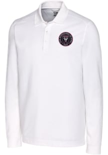 Cutter and Buck Inter Miami CF White Advantage Pique Big and Tall Polo