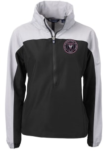 Cutter and Buck Inter Miami CF Womens Black Charter Eco Long Sleeve Pullover
