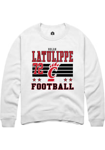Nolan Latulippe Rally Mens White Cincinnati Bearcats NIL Striped Player Crew