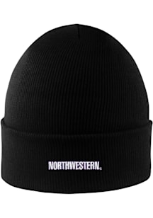 LogoFit Northwestern Wildcats Black North Pole Mens Knit Hat