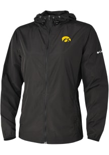 Columbia Iowa Hawkeyes Womens Black Heat Seal Prodigy Light Weight Jacket