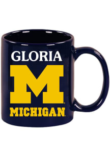 Navy Blue Michigan Wolverines 11 oz GLORIA Ceramic Mug